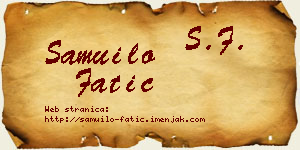 Samuilo Fatić vizit kartica